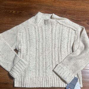 New Democracy Speckled Cream Turtleneck Sweater Sz.S
